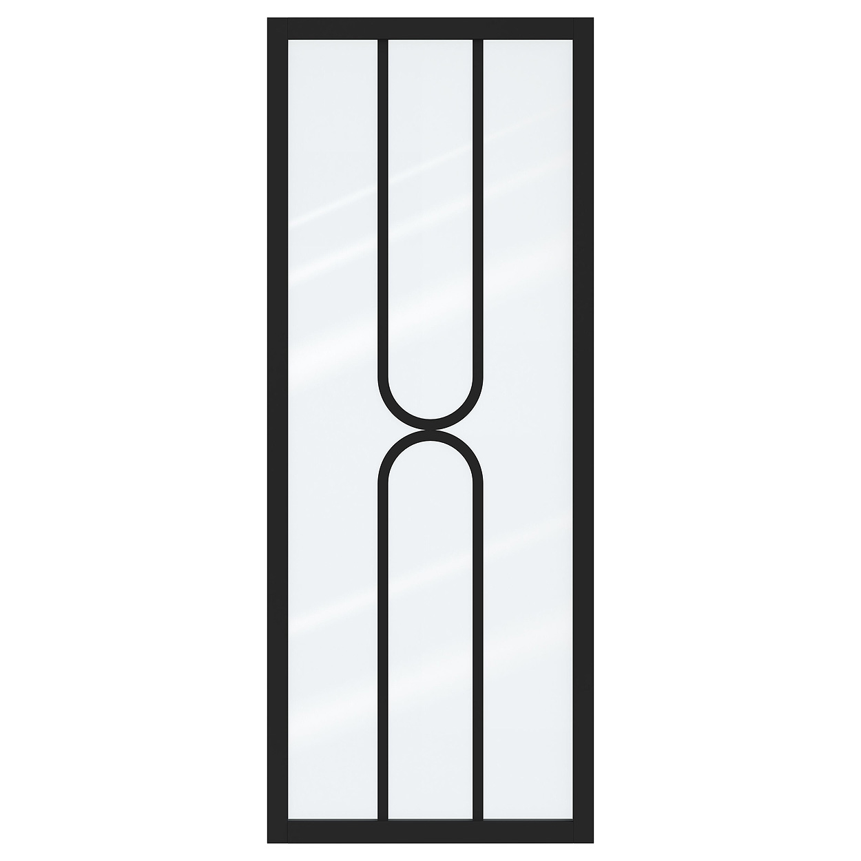Binnendeur Skantrae SSL 14520 Blank Glas Zwart Gelakt